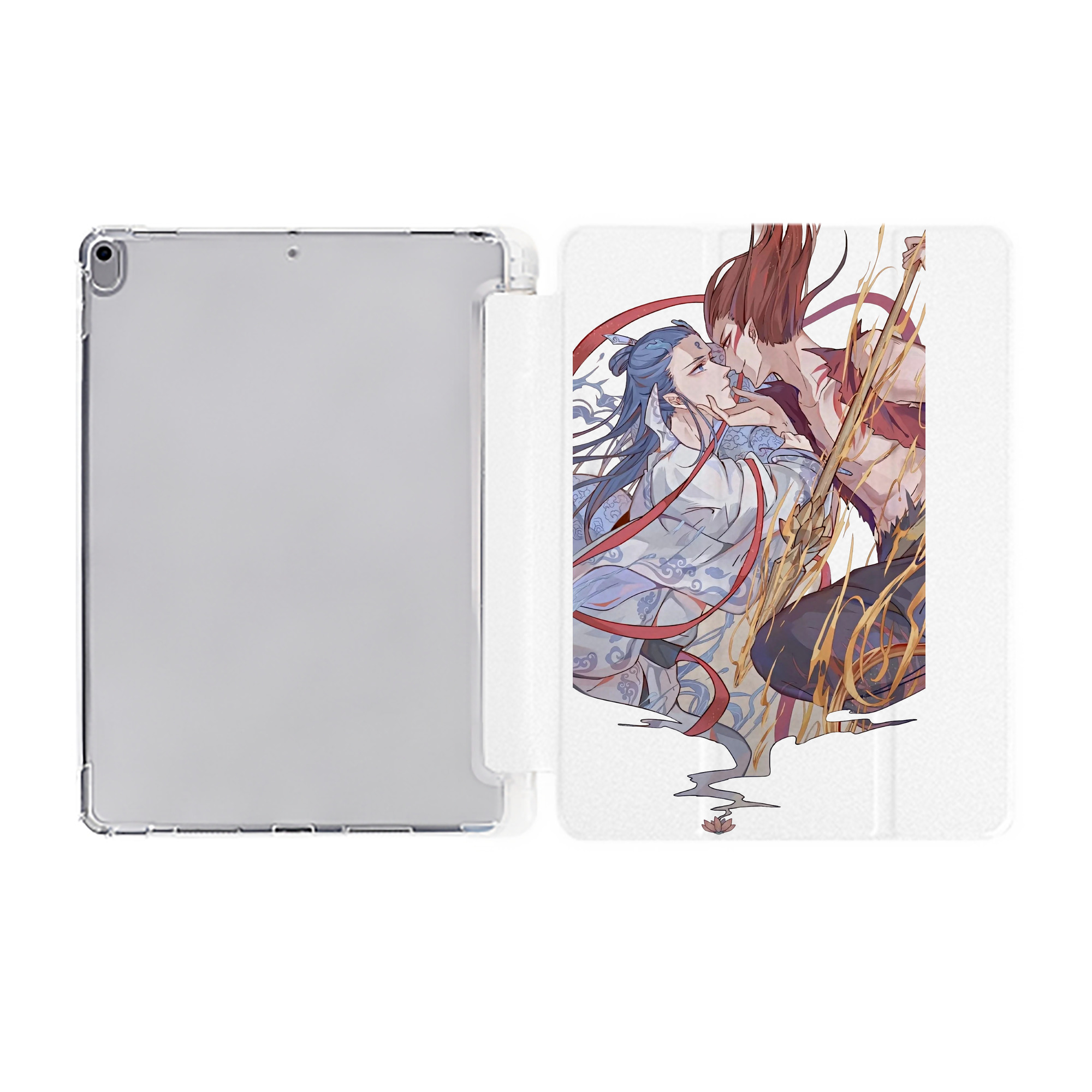 （画像用） Ne Zha 2 ナタ 魔童の大暴れ IPad ケース ペン収納付き 三つ折りスタンド PUレザー×シリコン 対応機種9.5/10.5/10.9インチ